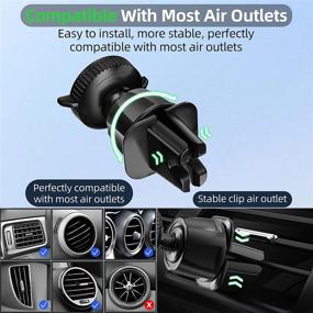 img 2 attached to 📱 DUDAO Car Phone Holder - Easy One-Handed Operation, Gravity Linkage, Button-Free, Suitable for Car Air Vents, iPhone & Android Smartphone Compatibility