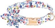 🌸 adorable floral dog collar for girls - cute puppy collar with metal buckle, adjustable size - perfect for small, medium, and large dogs logo