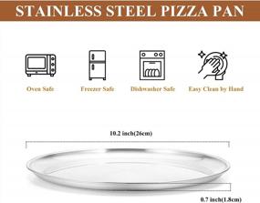 img 3 attached to Deedro Pizza Baking Pan Pizza Sheet, 10 Inch Stainless Steel Pizza Tray Round Pizza Oven Pan For Home Restaurant Pizzeria, Nontoxic & Heavy Duty, Easy Clean & Dishwasher Safe, Set Of 3