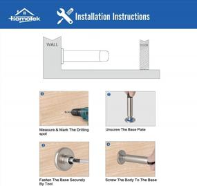 img 1 attached to Protect Your Doors And Walls With HOMOTEK Heavy Duty Rigid Door Stops - Set Of 2 With Soft Rubber Tips And Sound Dampening Technology