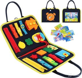 img 4 attached to 🧸 MAOYANG Busy Board Montessori Toys: Sensory Activity Development for Toddlers 2-4 Years, Fine Motor Skills Learning - Perfect Gift for Boys & Girls!