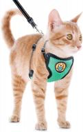 adjustable escape-proof cat harness and leash set - soft and breathable walking jacket for small pets, with durable metal leash ring - perfect for kittens and puppies - size medium логотип