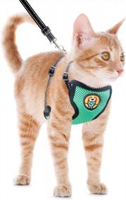 img 4 attached to Adjustable Escape-Proof Cat Harness And Leash Set - Soft And Breathable Walking Jacket For Small Pets, With Durable Metal Leash Ring - Perfect For Kittens And Puppies - Size Medium