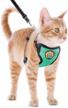 adjustable escape-proof cat harness and leash set - soft and breathable walking jacket for small pets, with durable metal leash ring - perfect for kittens and puppies - size medium logo