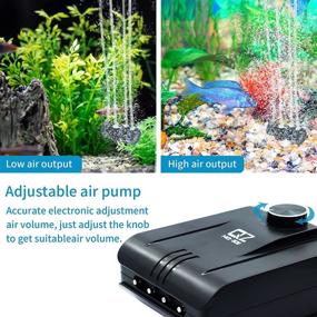 img 1 attached to 🐠 LAWNFUL Aquarium Air Pump: Ultra Quiet 4 Outlet Fish Tank Pump with Adjustable Air Valve - Ideal for Hydroponics, Ponds, and Aquariums