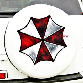 img 3 attached to 🌂 YSpring Umbrella Corporation Decal: Showcase Your Evil Umbrella Logo with Car Front Cover Sticker (Dia 19.7in)