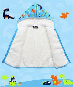 img 3 attached to Toddlers Fleece Jackets with Thick Warm Sherpa Lining – Soft and Lovely Printed Hoodies for Baby Girls and Boys