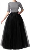 romantic a-line tulle maxi skirt for women - perfect for weddings, evening parties and formal events логотип