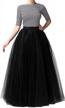 romantic a-line tulle maxi skirt for women - perfect for weddings, evening parties and formal events logo