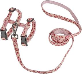 img 3 attached to 🐱 Ultimate Control and Style: Petiry Adjustable Cat Harness Leash Set - Escape Proof Pink Leopard Pattern for Walking Cats