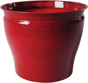 img 4 attached to Add A Classic Touch To Your Garden With Robert Allen'S Avery Ironstone Metal Planter In Autumn Blaze, 12 Inches