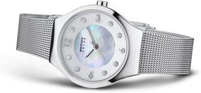 img 2 attached to ⌚ Bering Women's Solar Powered Watch: Stainless Steel Strap, Silver, Model 14427-004