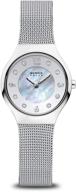 ⌚ bering women's solar powered watch: stainless steel strap, silver, model 14427-004 логотип