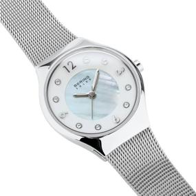 img 1 attached to ⌚ Bering Women's Solar Powered Watch: Stainless Steel Strap, Silver, Model 14427-004