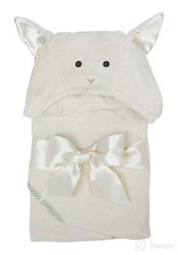 img 3 attached to 🛁 Bearington Baby Lamby Lamb Creamy White Hooded Bath Towel - 24x24 inches