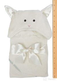 img 1 attached to 🛁 Bearington Baby Lamby Lamb Creamy White Hooded Bath Towel - 24x24 inches