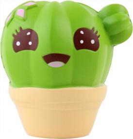 img 4 attached to 4.1 Inch Jumbo Slow Rising Scented Squishies Cactus Stress Relief Toy - Kawaii Collection Gift Random Delivery