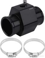🌡️ 34mm black aluminum car water temperature joint pipe hose sensor gauge adapter - keenso water temp joint pipe логотип