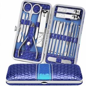 img 4 attached to Professional 18-Piece Blackhead Remover Kit With Stainless Steel Comedone Extractor, Nail Clippers, And Leather Case - Ideal For Acne, Pimple And Blemish Removal, Manicure And Travel - Black