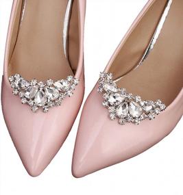 img 4 attached to 1 Pair Rhinestone Wedding Shoe Clips - Lauthen.S Bride Party Decoration