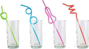 img 1 attached to 🥤 Crazy Straws - 50 Pcs - Funny Party Supplies - Twirly and Loop Straws - Tigerdoe Party Favors