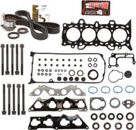 🔧 highly compatible evergreen hshbtbk4034 head gasket set with timing belt kit - ideal for 01-05 honda civic vtec d17a2 d17a6 logo