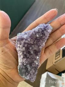 img 5 attached to SUNYIK Natural Amethyst Quartz Crystal Cluster,Druzy Geode Specimen Gemstone Sculpture Sphere(2.4Ibs)