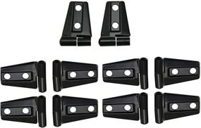 img 3 attached to 🚗 10PCS Car Engine Hood Hinge & Door Hinge Cover Trim for Jeep Wrangler JK Unlimited 4-Door 2007-2018 (Black): Enhance and Protect Your Jeep's Exterior