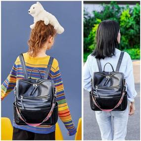 img 2 attached to Backpack Convertible Colorful Shoulder Handbags Women's Handbags & Wallets : Fashion Backpacks