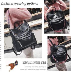 img 3 attached to Backpack Convertible Colorful Shoulder Handbags Women's Handbags & Wallets : Fashion Backpacks