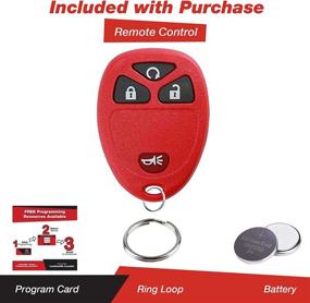 img 3 attached to KeylessOption Red Car Key Fob Replacement for 15913421 - Enhanced SEO