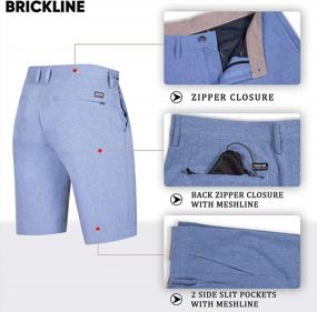 img 1 attached to Quick-Dry Stretch Board Shorts And Swim Trunks - 2-Pack Hybrid Shorts For Men By Brickline