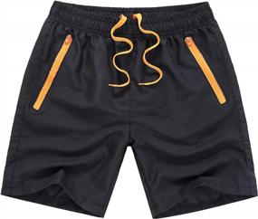 img 4 attached to MADHERO Men'S Swim Trunks With Zipper Pockets: Quick Dry, Mesh Lined Bathing Suits