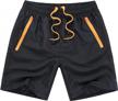 madhero men's swim trunks with zipper pockets: quick dry, mesh lined bathing suits logo