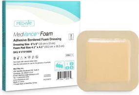 img 4 attached to MedVance TM Foam – Bordered Adhesive Hydrophilic Foam Dressing 6x6 (4.1x4.1 Pad) Pack of 5