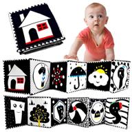 📚 black and white high contrast baby book: sensory toys for early education & tummy time, 0-3 months logo