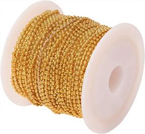 img 2 attached to Stylish And Durable 32 Feet Brass Pull Chain Extension For Jewelry Making In Golden Finish