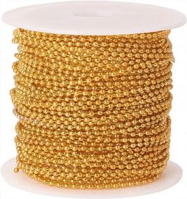 img 4 attached to Stylish And Durable 32 Feet Brass Pull Chain Extension For Jewelry Making In Golden Finish