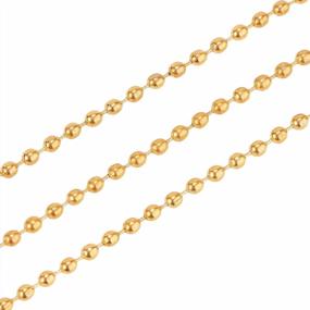 img 1 attached to Stylish And Durable 32 Feet Brass Pull Chain Extension For Jewelry Making In Golden Finish