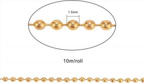 img 3 attached to Stylish And Durable 32 Feet Brass Pull Chain Extension For Jewelry Making In Golden Finish