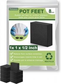 img 4 attached to 1 Inch Rubber Pot Feet Risers For Outdoor Planters - 8 Pack, Elevates Up 1/2 Inch, Plant Pots Supports For Medium And Small Containers