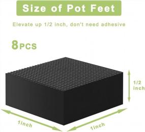img 3 attached to 1 Inch Rubber Pot Feet Risers For Outdoor Planters - 8 Pack, Elevates Up 1/2 Inch, Plant Pots Supports For Medium And Small Containers