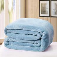 clothknow синее одеяло king flannel синий флис плюшевые одеяла для дивана california king постельные принадлежности мягкие одеяла ультра уютные девушки женщины взрослые постельные принадлежности одеяла (90 "× 102") логотип