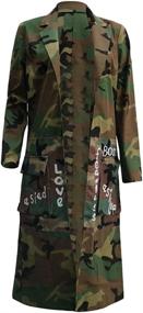 img 1 attached to DINGANG Mid Length Fashion Camouflage Outerwear Women's Clothing at Coats, Jackets & Vests