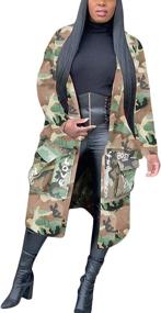 img 4 attached to DINGANG Mid Length Fashion Camouflage Outerwear Women's Clothing at Coats, Jackets & Vests