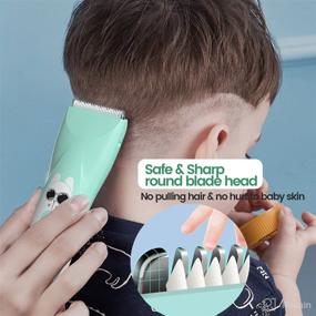 img 3 attached to 🧒 LANMODA Baby Hair Clippers: Quiet Trimmer for Autistic Children, Waterproof Cordless Blade - Rechargeable Haircut Kit