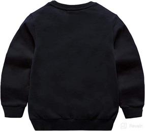 img 3 attached to Comfortable & Stylish Unisex Kids Cotton Thin Pullover Sweatshirt - OdilMacy Toddler Baby Crewneck Long Sleeve T-Shirt Tops