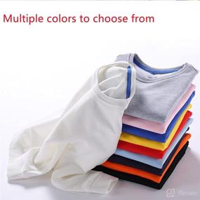 img 1 attached to Comfortable & Stylish Unisex Kids Cotton Thin Pullover Sweatshirt - OdilMacy Toddler Baby Crewneck Long Sleeve T-Shirt Tops