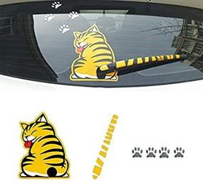 img 2 attached to 🐱 Cute Cat Tail Windshield Wiper Sticker - Adorable Back Window Vinyl Art, Perfect for Car and Laptop Decoration