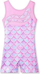 img 4 attached to Leotard Gymnastics Toddler Biketards Dancewear Girls' Clothing - Active